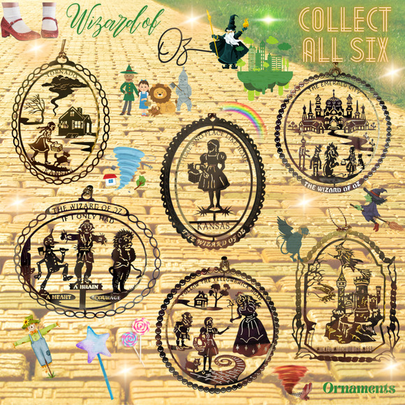 Wizard of Oz Movie Ornament Brass, If I Only Had a Heart, a Brain, Courage - Picture 4 of 6